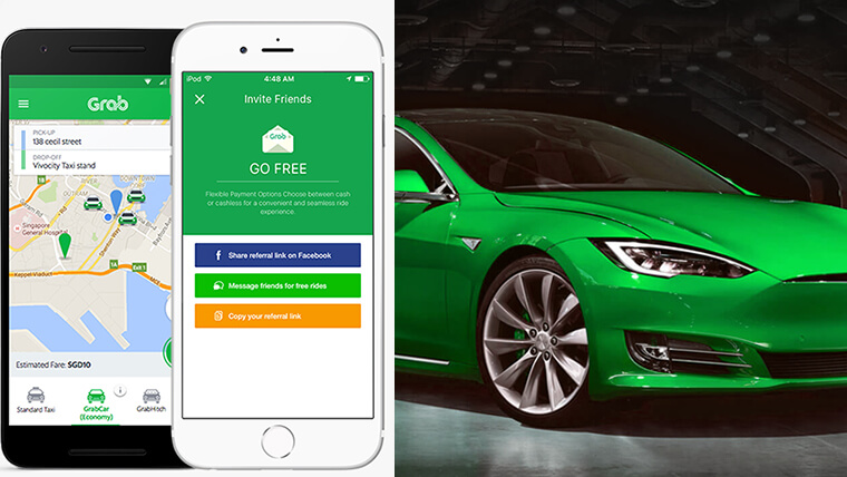 Grab taxi in Hanoi